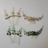 Rhinestones Crystal Pearls Hair Comb Wedding Accessories