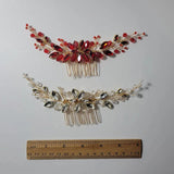 Rhinestones Crystal Pearls Hair Comb Wedding Accessories