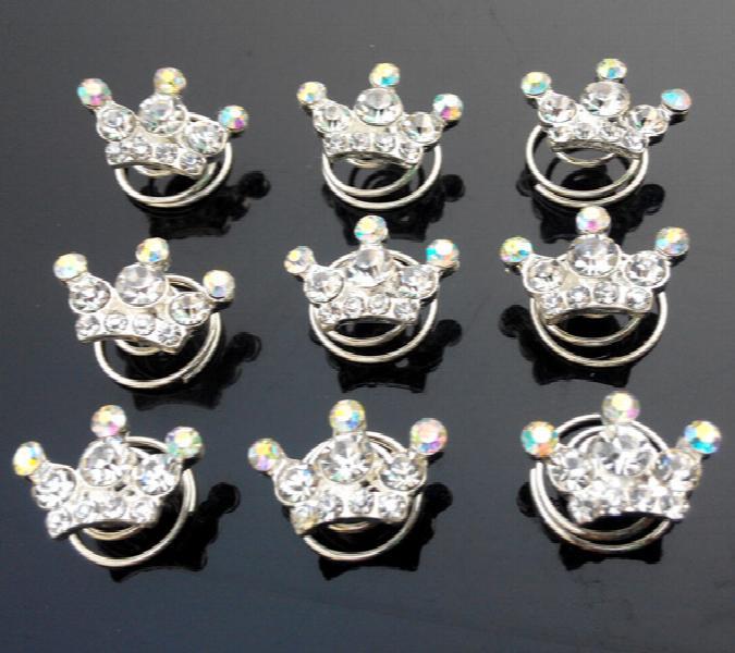 Crystal Crown Wedding Bridal Prom Hair Pins Lot