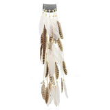 Indian Tribal Feather Bead Comb Hair Band For Women