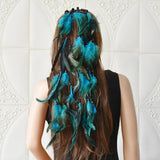Indian Tribal Feather Bead Comb Hair Band For Women