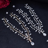 Crystal Teardrop Headpiece Bride Forehead Head Chain Tiara