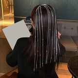 Rhinestone Tassel Headband Glitter Hair Hoop Headpiece