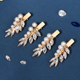 Rhinestone Pearl Hair Clips for Women Party Headwear