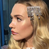 Stonefans Tassel Barrettes Rhinestone Hairpin Clips