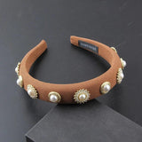 Thin Sponge Pearl Hair Band Party Hair Clip