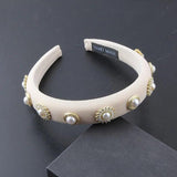 Thin Sponge Pearl Hair Band Party Hair Clip
