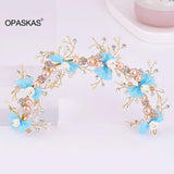 Floral Headbands for Women Flower Bowknot Pearl Hair Band Tiara