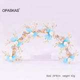 Floral Headbands for Women Flower Bowknot Pearl Hair Band Tiara