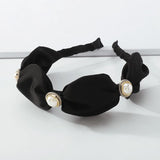 Pearl Hairbands Satin Hair Hoop for Women