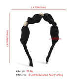 Pearl Hairbands Satin Hair Hoop for Women