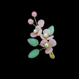 Vintage Hair Clip Red Plum Hairpin Traditional Women Accessories