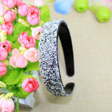 Wide Silver Rhinestone Headband Hairband Crystal Hair Accessories