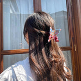 Big Butterfly Hair Clip, Contrasting Acrylic Colors, Exaggerated Size