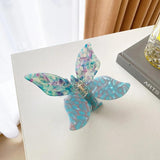 Big Butterfly Hair Clip, Contrasting Acrylic Colors, Exaggerated Size