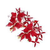 Vintage Red Flower Hair Clip for Women - Wedding Hair Headband Jewelry