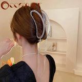 Vintage Metal Tassel Hair Claw for Women