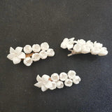Alloy Ceramic Flower Hair Clip Barrettes Hairgrips Bridal Wedding Hair Accessory