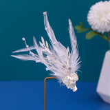 Feather Hair Clip Bridal Hair Accessories Clip Hair Jewelry Feather Decoration