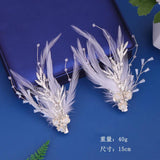 Feather Hair Clip Bridal Hair Accessories Clip Hair Jewelry Feather Decoration