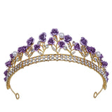 Bridal Resin Flower Crown Crystal Hair Accessories Tiara For Wedding