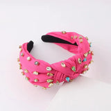 Baroque Fabric Knotted Headband Colored Ladies Hair