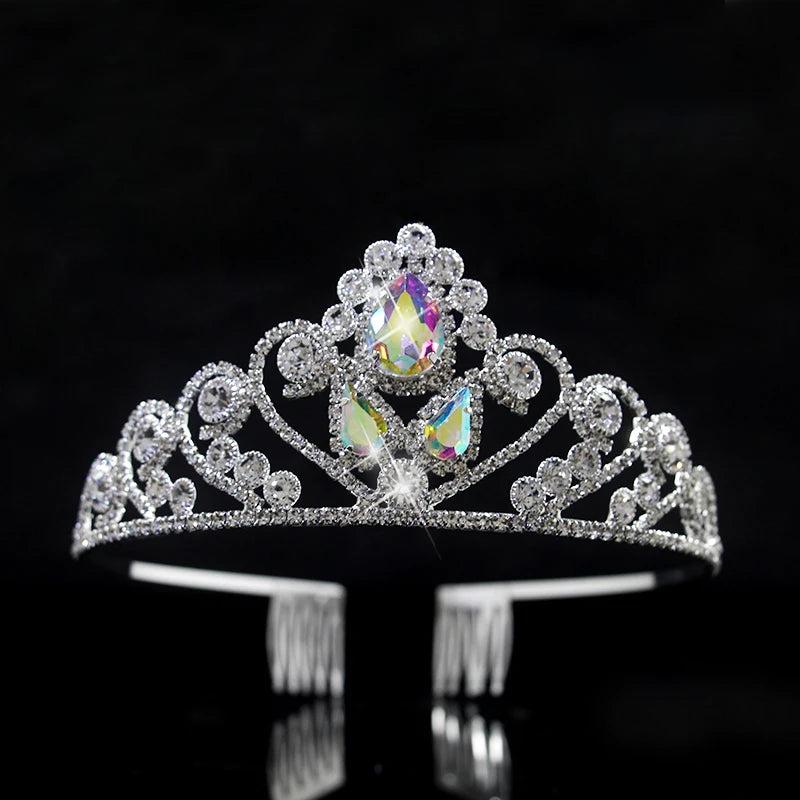 Crystal Tiara Crown Wedding Hair Accessory Rhinestone Women Pageant