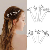Alloy Silver Crystal Rhinestones Bridal Hair Pin Wedding Hair Sticker