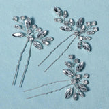 Alloy Silver Crystal Rhinestones Bridal Hair Pin Wedding Hair Sticker