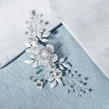 Flower Headpiece Floral Wedding Haircomb Alloy Hair Comb