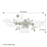 Flower Headpiece Floral Wedding Haircomb Alloy Hair Comb