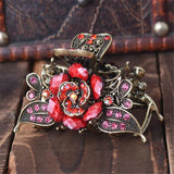 Vintage Flower Hair Claw Wedding Hairpin