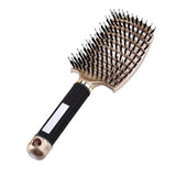 Scalp Massage Comb Hairbrush Bristle&Nylon Wet Curly Hair Brush