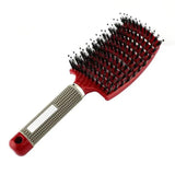 Scalp Massage Comb Hairbrush Bristle&Nylon Wet Curly Hair Brush