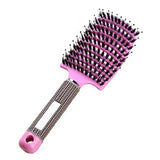 Scalp Massage Comb Hairbrush Bristle&Nylon Wet Curly Hair Brush