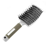 Scalp Massage Comb Hairbrush Bristle&Nylon Wet Curly Hair Brush
