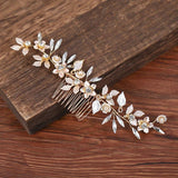 Rhinestone Flower Hair Comb Hair Accessories for Women