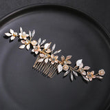 Rhinestone Flower Hair Comb Hair Accessories for Women