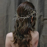 Beaded Pearl Headband for Bride Wedding Hair Decoration
