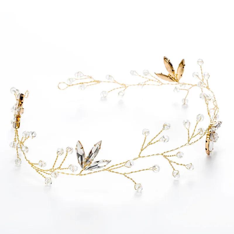 Bridal Headband Rhinestones Crystal Pearls Wedding Hair Accessory