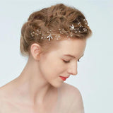 Bridal Headband Rhinestones Crystal Pearls Wedding Hair Accessory