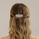Leaf Rhinestone Barrette Hair Clip Wedding Accessories