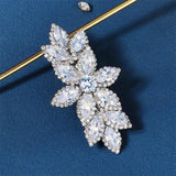Leaf Rhinestone Barrette Hair Clip Wedding Accessories