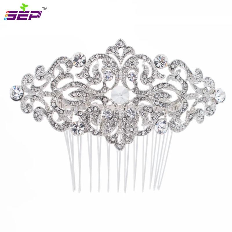 Bridal Wedding Hair Side Comb Rhinestone Crystals 1456r