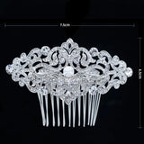 Bridal Wedding Hair Side Comb Rhinestone Crystals 1456r