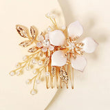 Flower Pearl Hair Combs for Women Bridal Wedding Hair Accessories