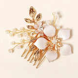 Flower Pearl Hair Combs for Women Bridal Wedding Hair Accessories
