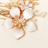Flower Pearl Hair Combs for Women Bridal Wedding Hair Accessories