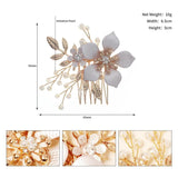 Flower Pearl Hair Combs for Women Bridal Wedding Hair Accessories