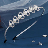 Rhinestone Heart Headbands Pearl Hairband Hair Jewelry